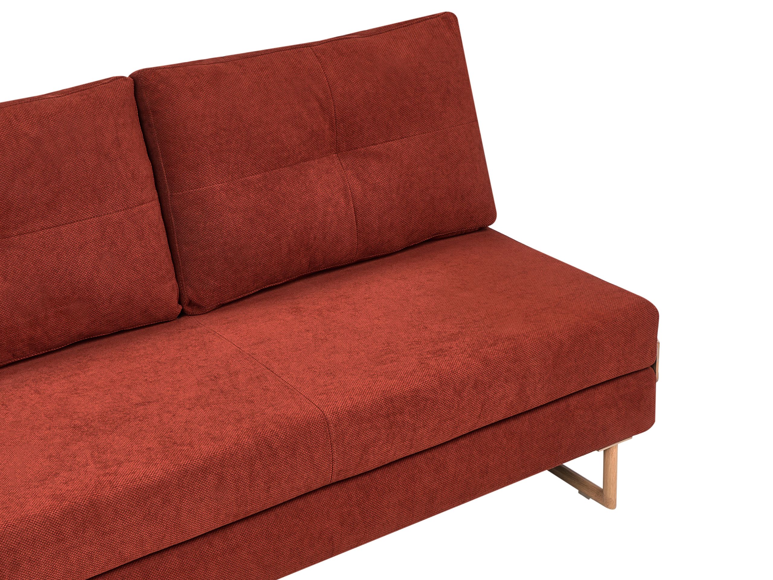 Sofa rozkładana dla 3 osób JERSLEV  Czerwony - obrazek 9