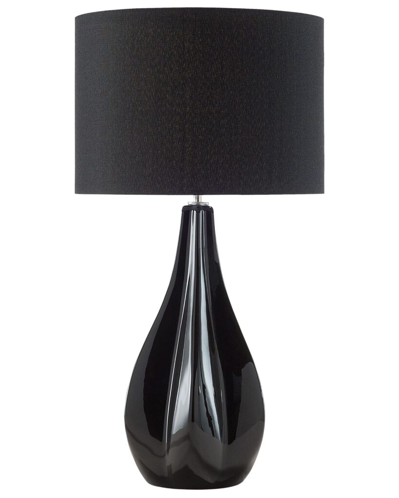 Lampa stołowa SANTEE Porcelana Czarny