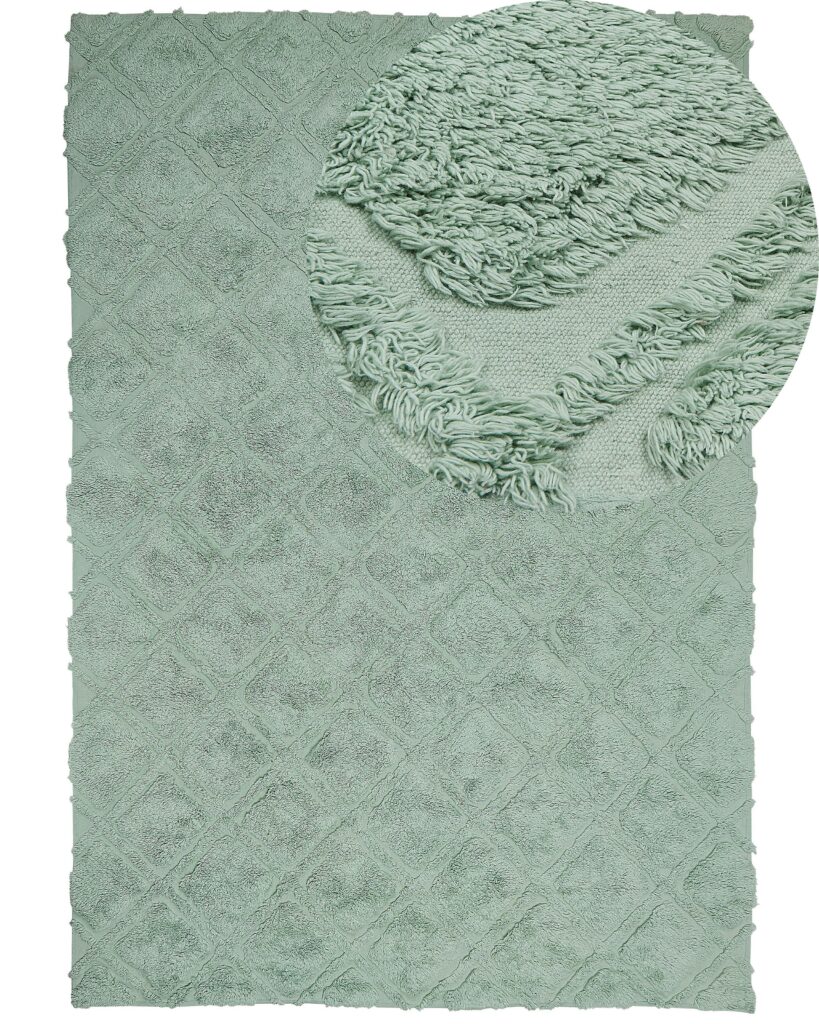 Dywan HATAY Jasnozielony 160 x 230 cm Bawełna