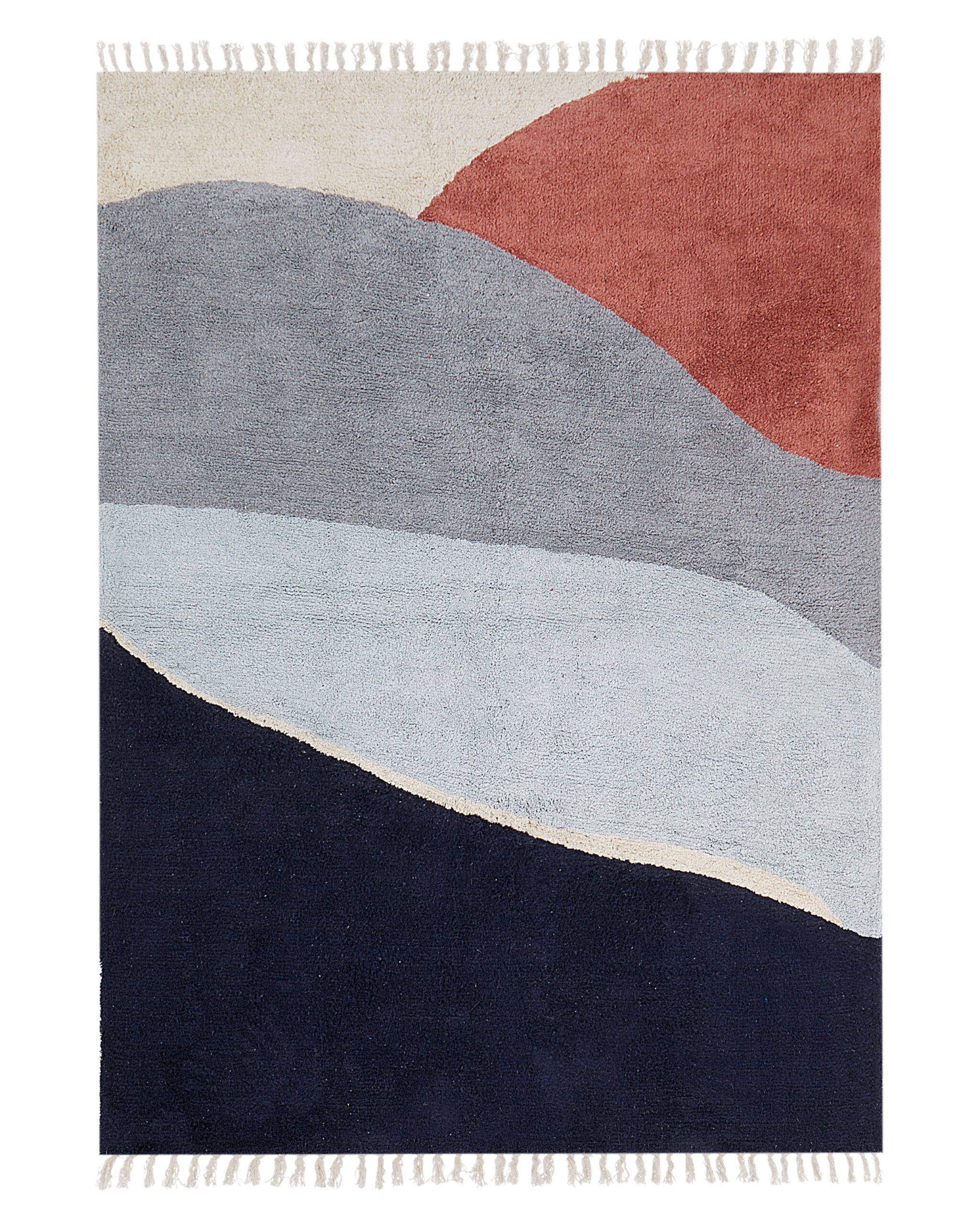 Dywan XINALI Niebieski 140 x 200 cm Bawełna