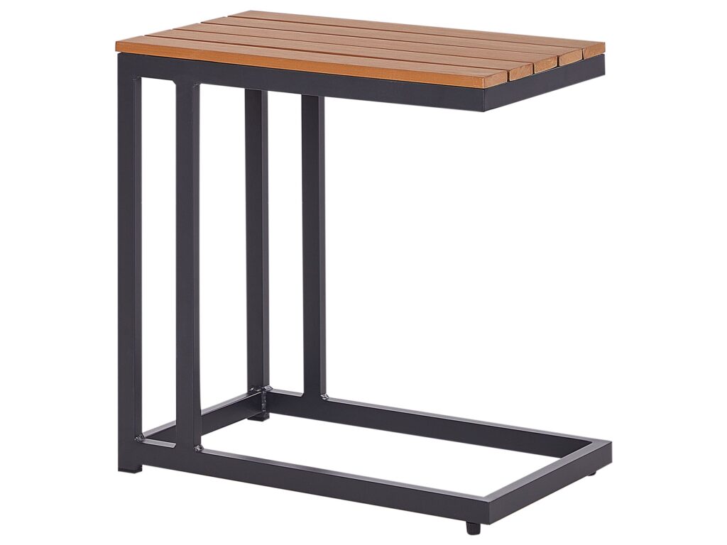 Stolik ogrodowy MESSINA 60 cm 35 cm Czarny