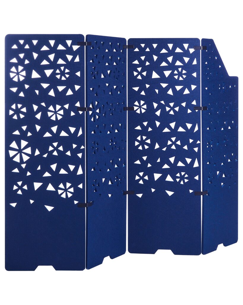 4-panelowy parawan pokojowy STARRY Granatowy 240 cm 180 cm