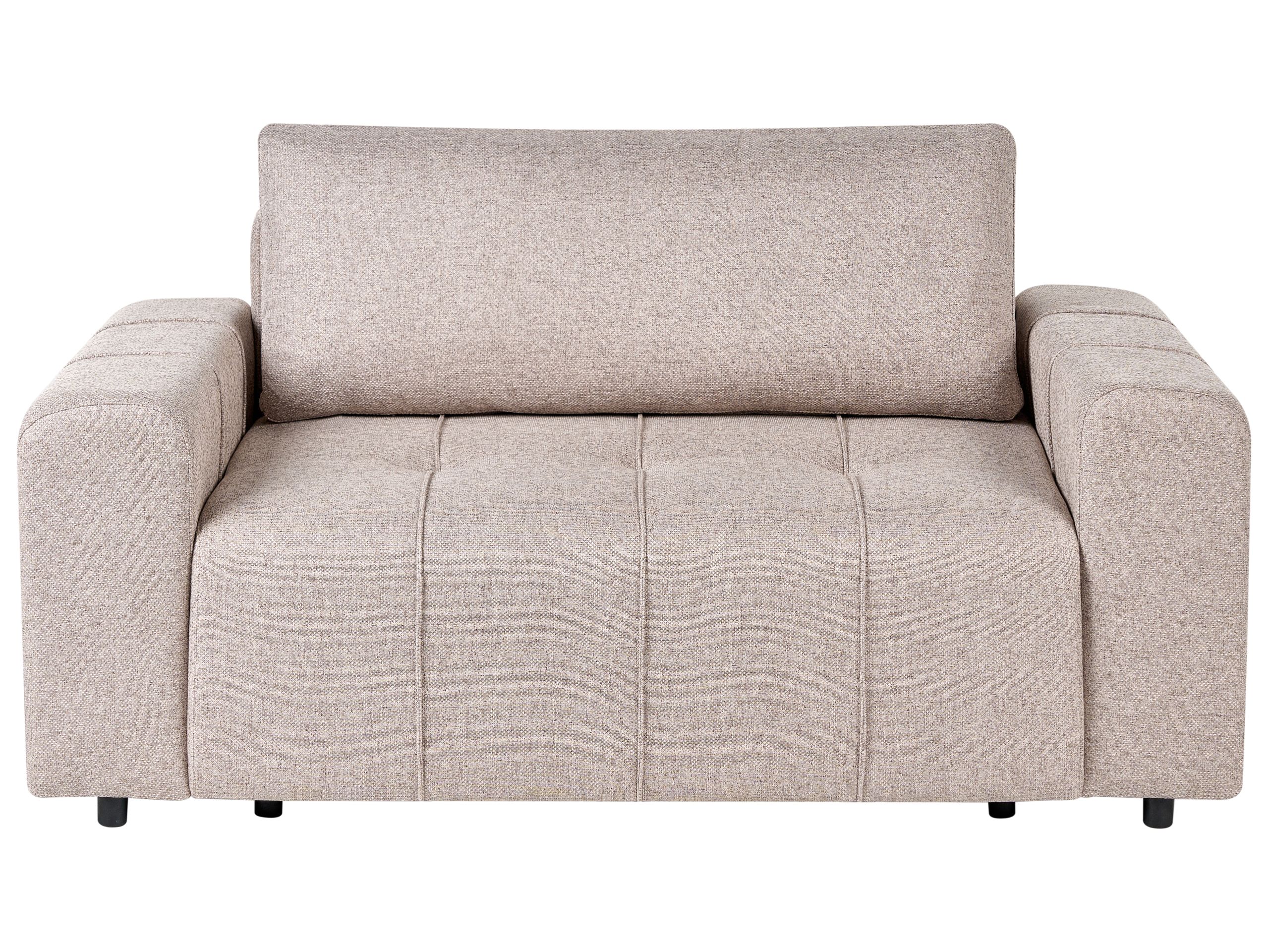 Sofa rozkładana dla 2 osób INNVIK  Jasnobrązowy ze schowkiem