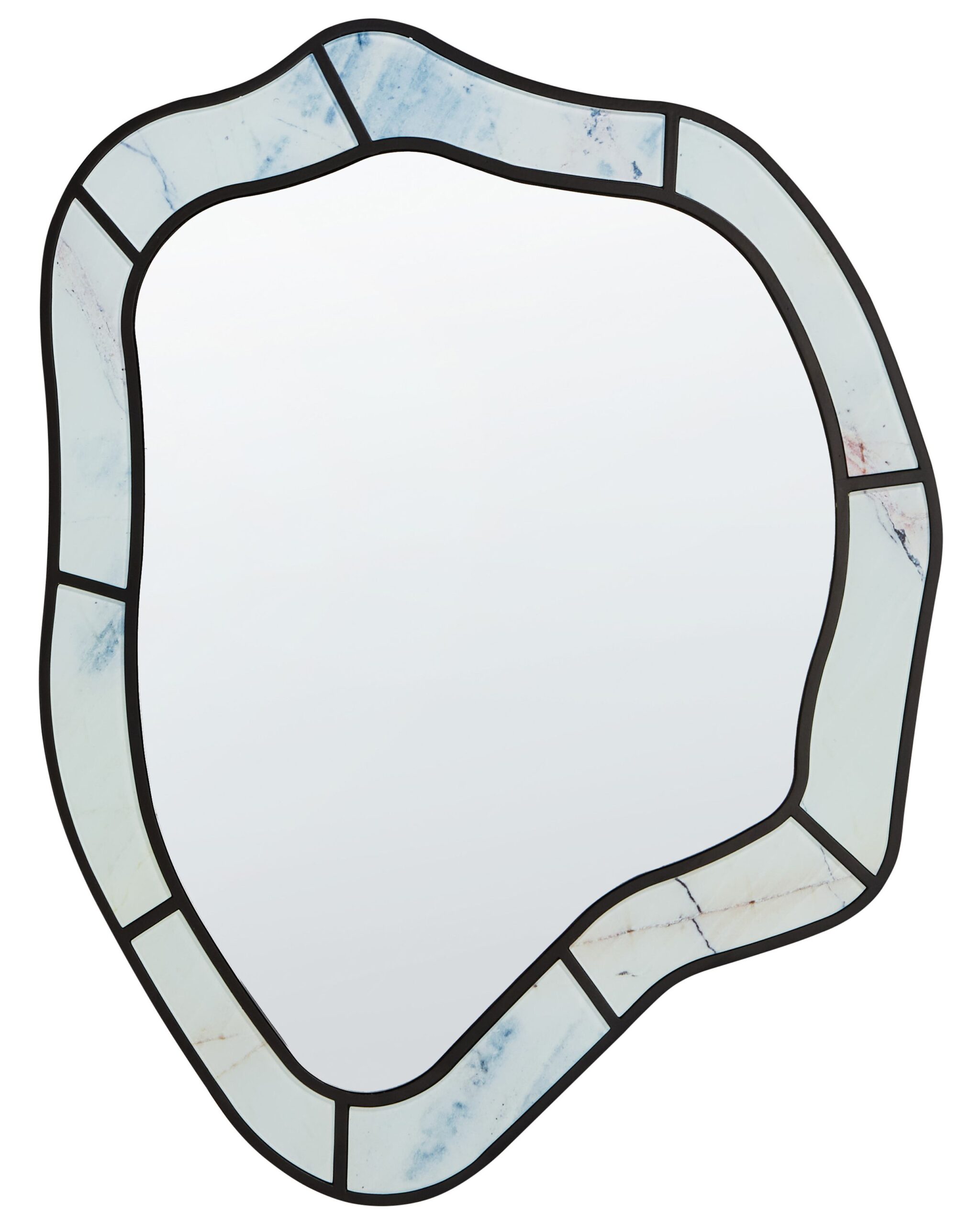 Lustro ścienne LIVERDUN 64 cm 86 cm Błękitny
