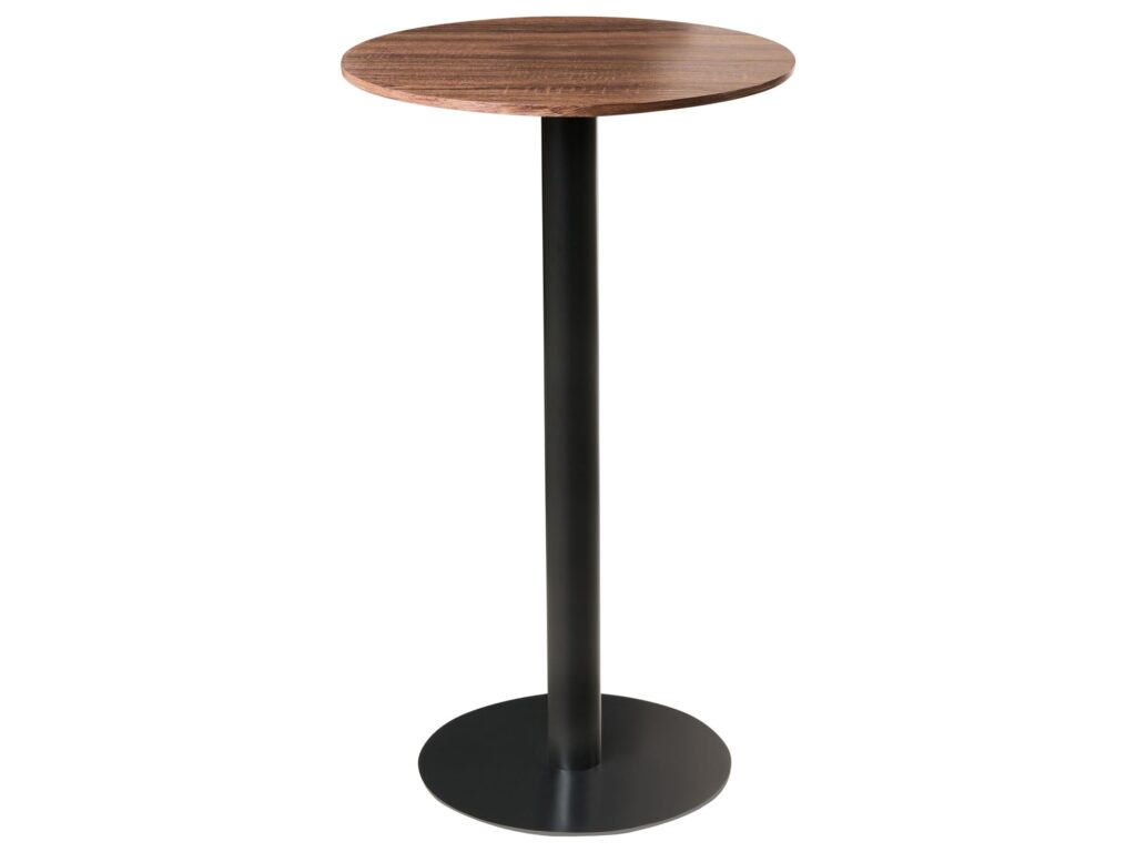 Stół barowy MORELLA Czarny/ ciemny brąz 60 cm 60 cm