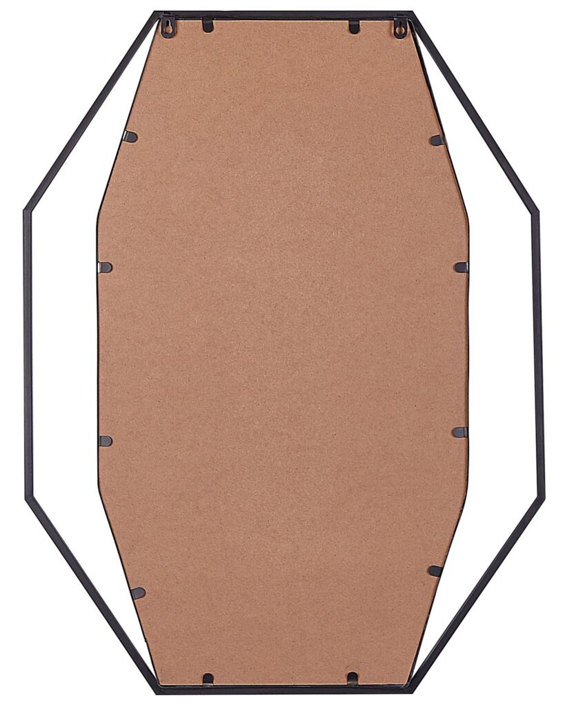 Lustro ścienne NIRE 60 cm 80 cm Metal Grafitowy - obrazek 4