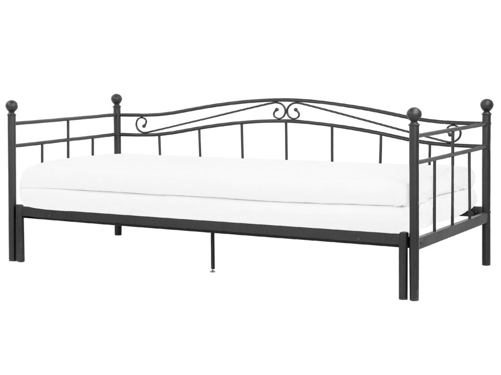 Łóżko wysuwane Metal TULLE 80 x 200 cm Czarny - obrazek 5