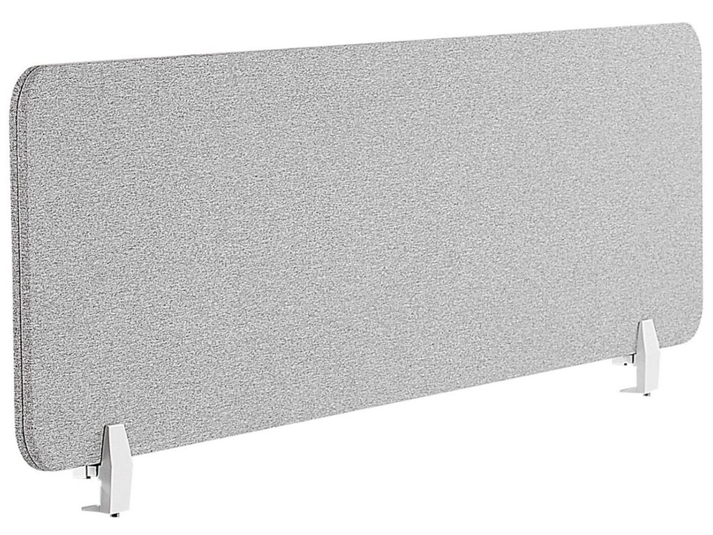 Przegroda na biurko 130 x 40 cm jasnoszara WALLY