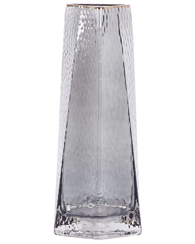 Wazon na kwiaty LILAIA Szkło 27 cm Szary