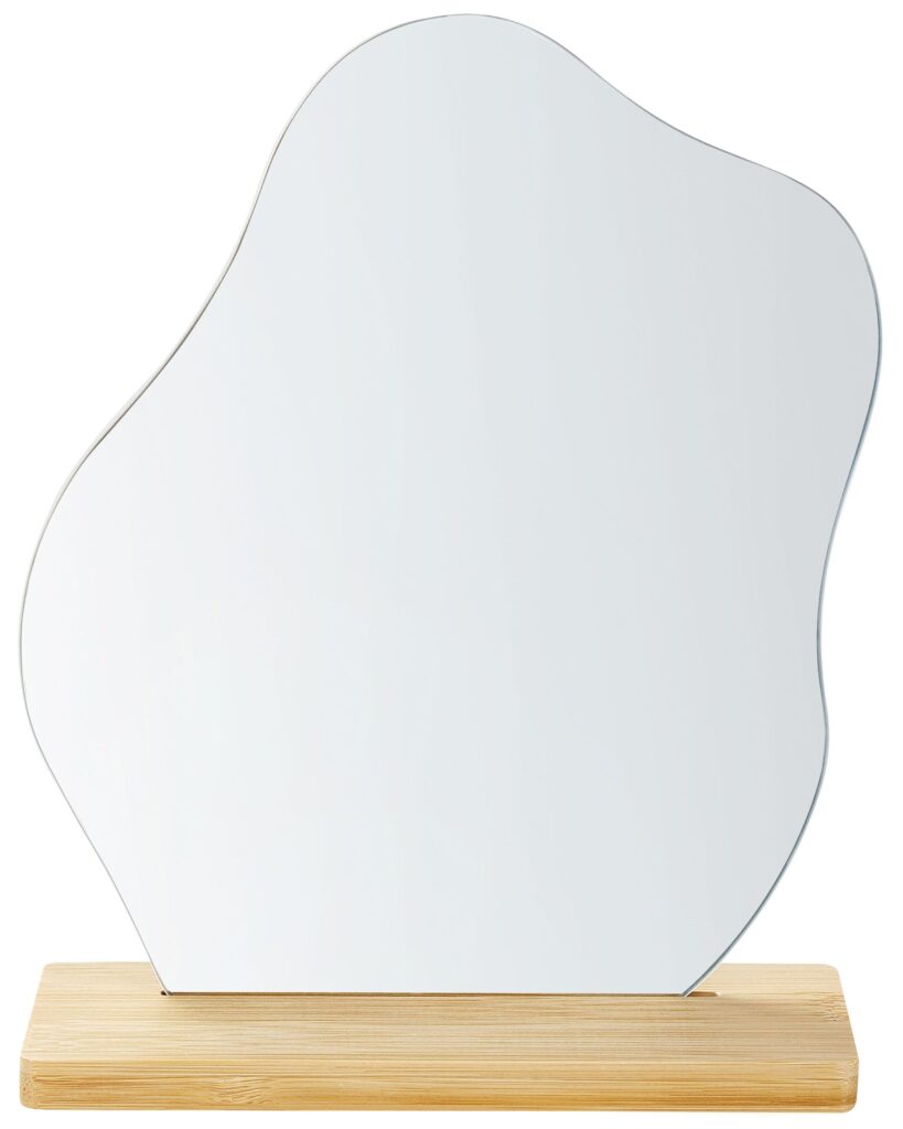 Lustro stojące LOZERE 19 cm 22 cm Drewno bambusowe Jasnobrązowy