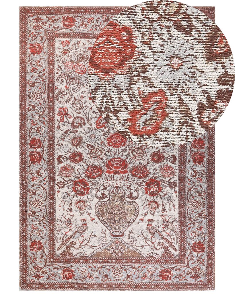 Dywan BINNISZ Czerwony 160 x 230 cm Bawełna