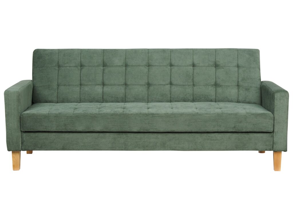 Sofa rozkładana dla 3 osób VEHKOO  Ciemnozielony