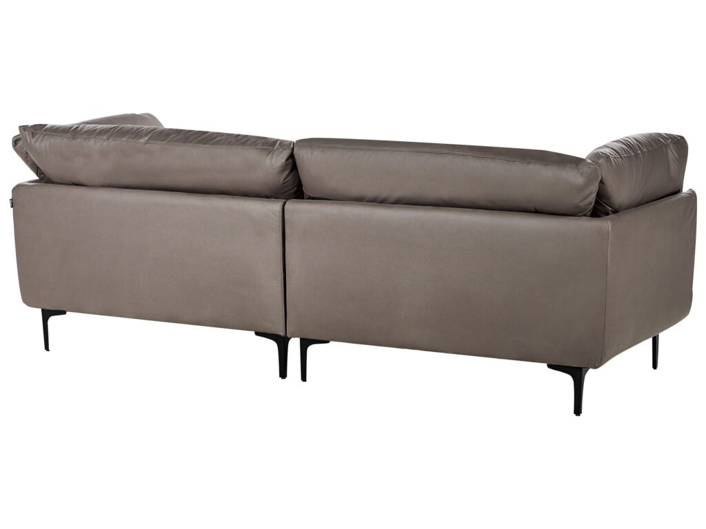 Sofa dla 3 osób REVSNES Ekoskóra Brązowy - obrazek 5
