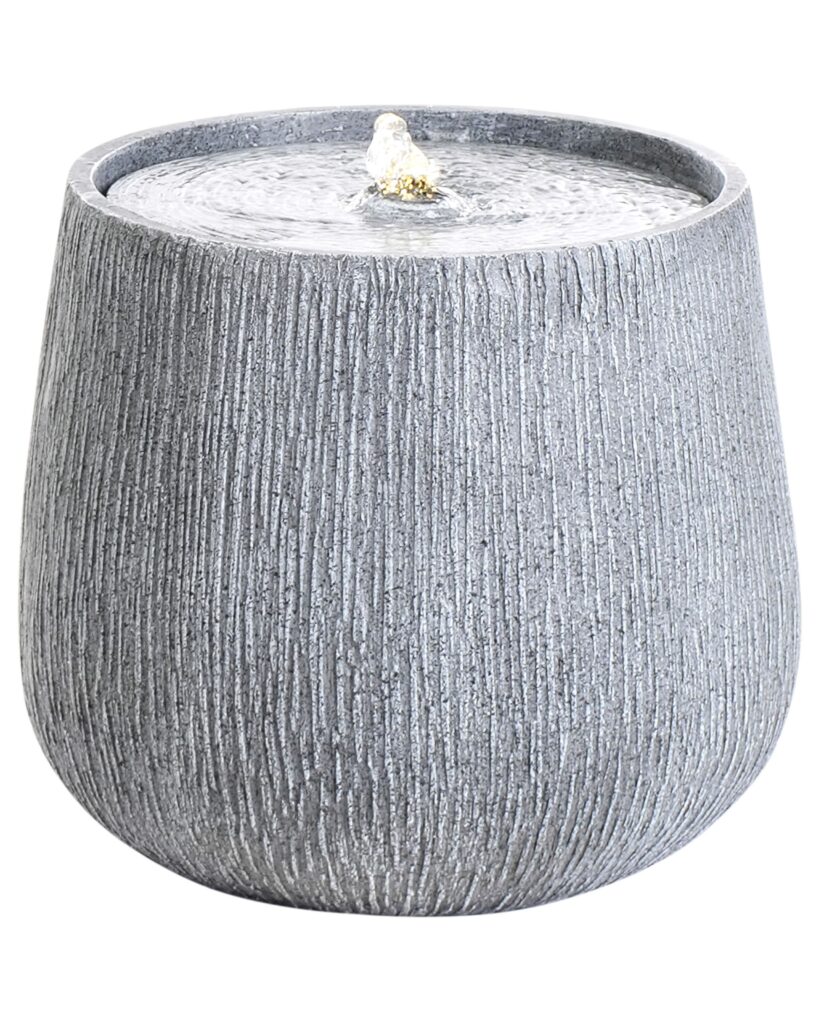 Fontanna ogrodowa LED CASCATA Szary
