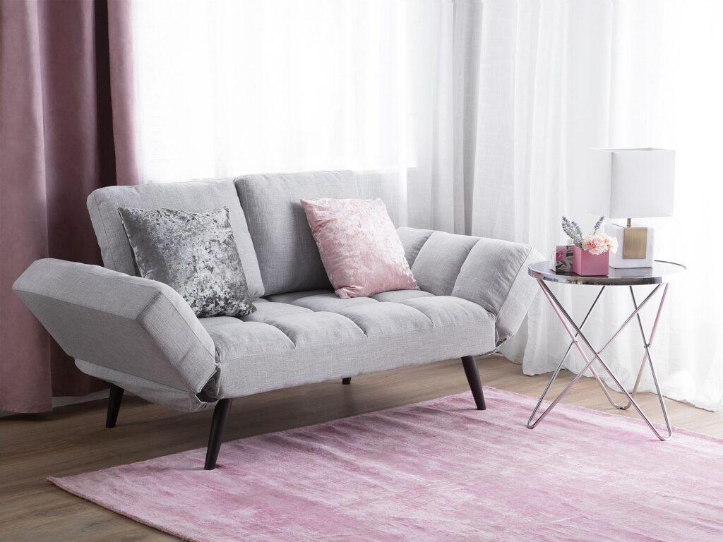 Sofa rozkładana dla 2 osób BREKKE  Jasnoszary - obrazek 2