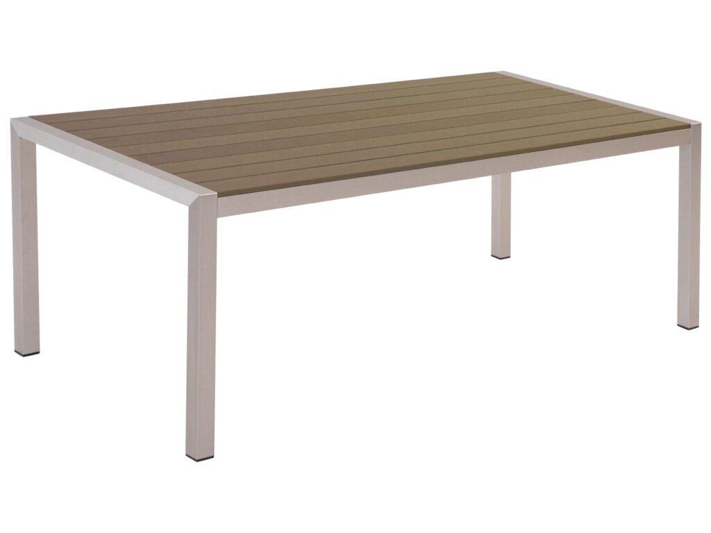 Stół ogrodowy VERNIO 180 cm 90 cm Metal Brązowy