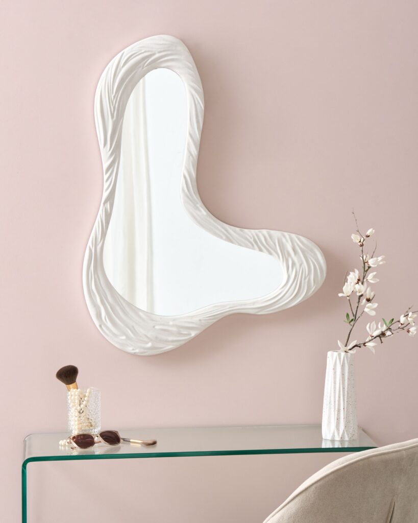 Lustro ścienne GUICLAN 61 cm 83 cm Biały - obrazek 4