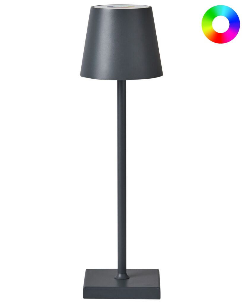 Bezprzewodowa lampa stołowa LED VALIRA Metal Ciemnoszary