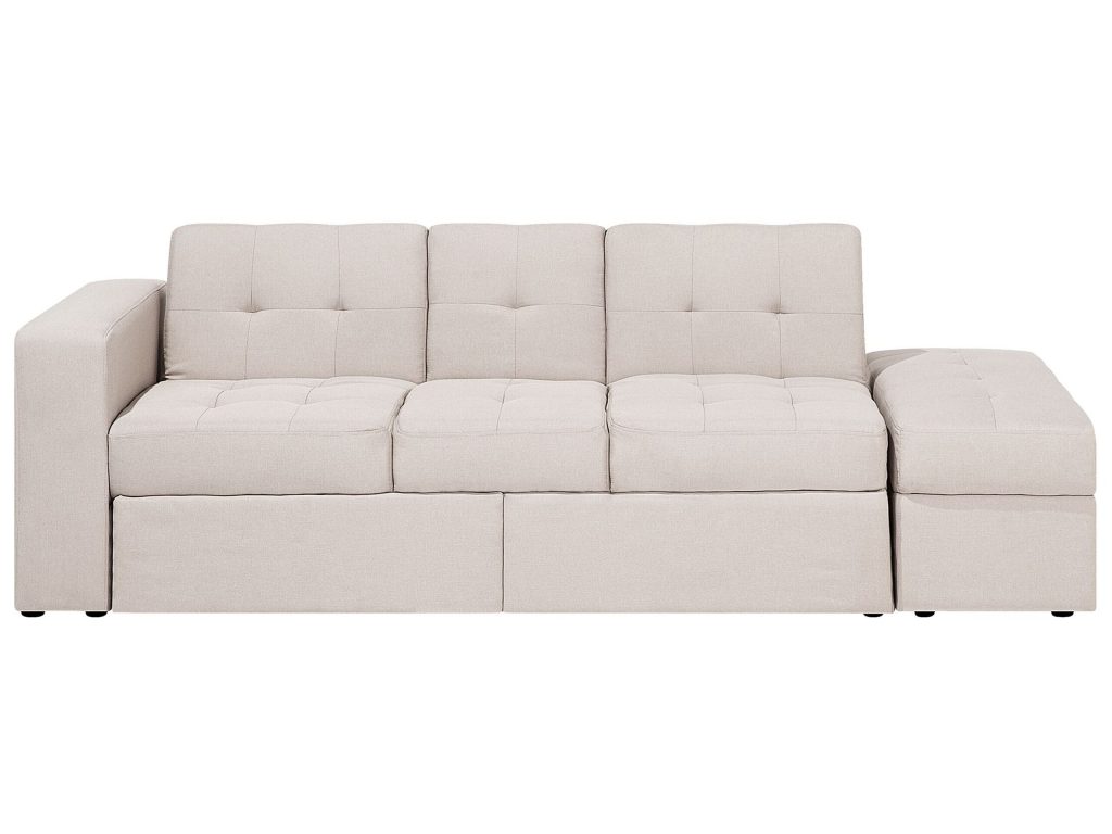 Sofa rozkładana dla 3 osób FALSTER  Beżowy ze schowkiem