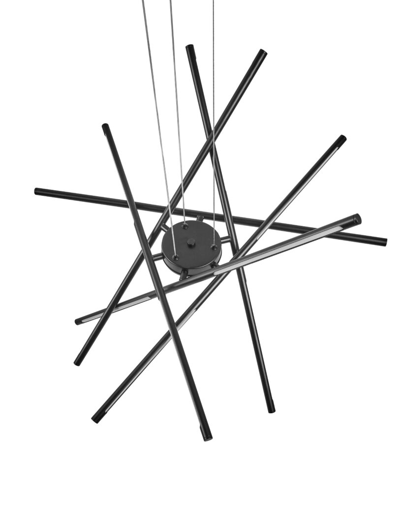 Lampa wisząca LED PALUN Ze ściemniaczem Metal Czarny