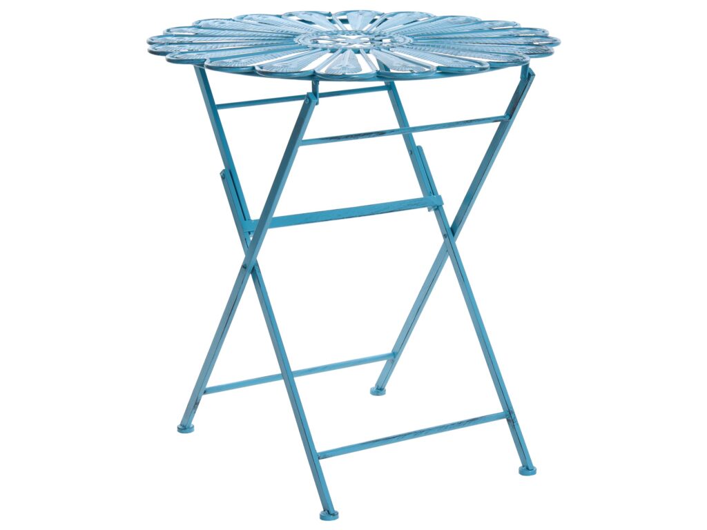 Stolik bistro PAVIA 71 cm 71 cm Metal Niebieski