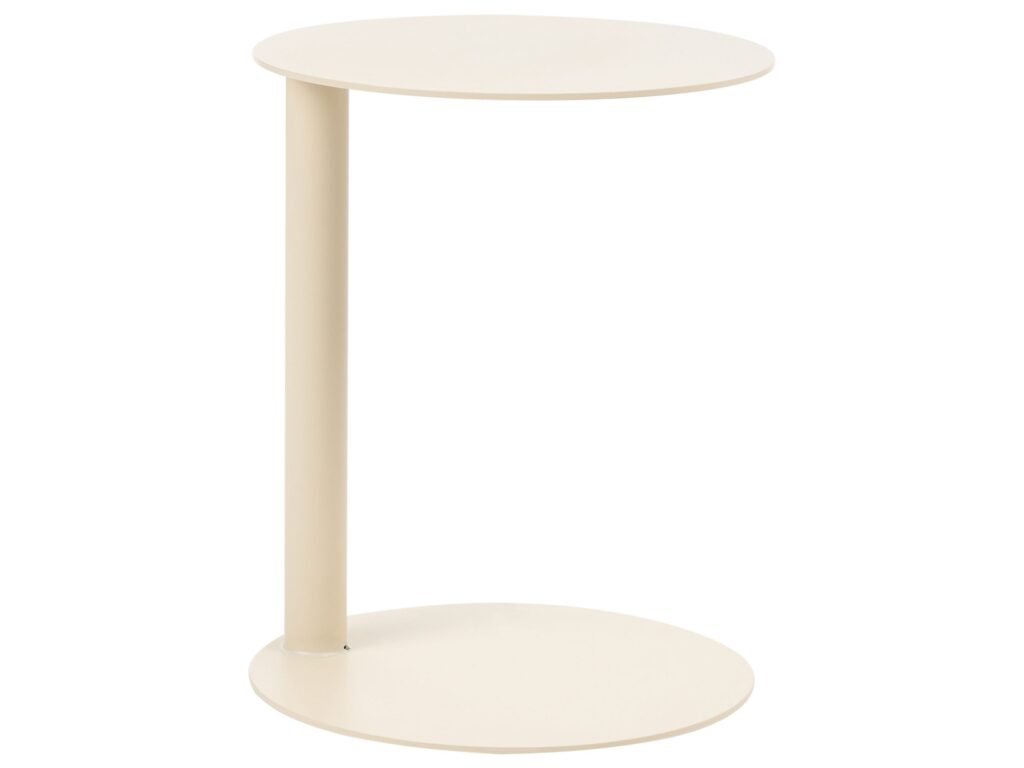 Stolik pomocniczy ogrodowy VENTURINA 40 cm 40 cm Metal Beżowy