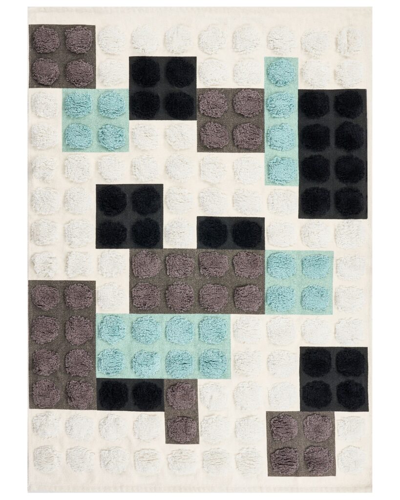 Dywan dziecięcy BRICKY Biały 90 x 130 cm Bawełna