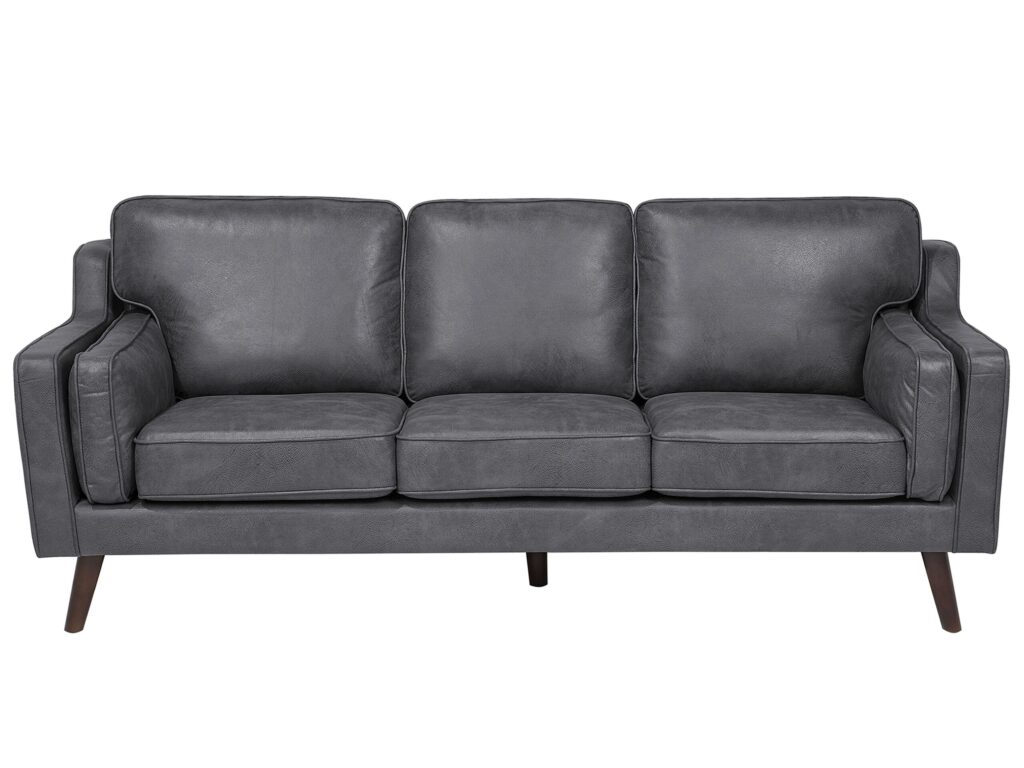 Sofa dla 3 osób LOKKA Ekoskóra Szary