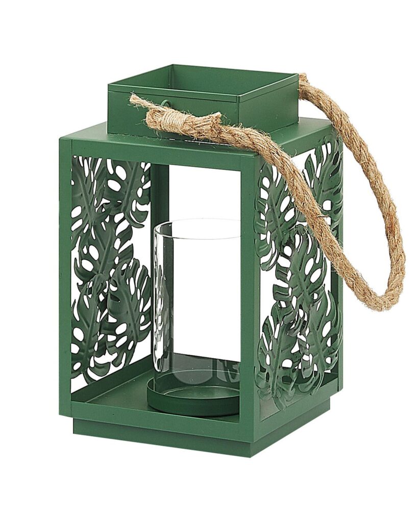 Lampion UNIMAK Metal 25 cm Zielony