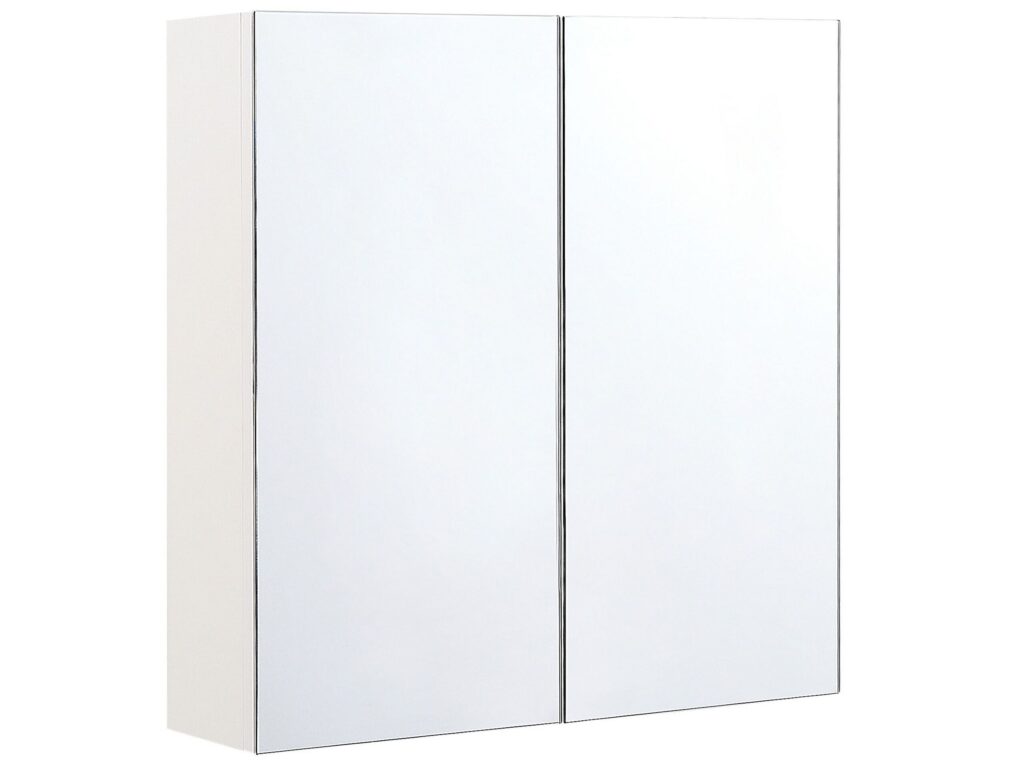 Szafka łazienkowa wisząca z lustrem NAVARRA 60 cm 60 cm Biały