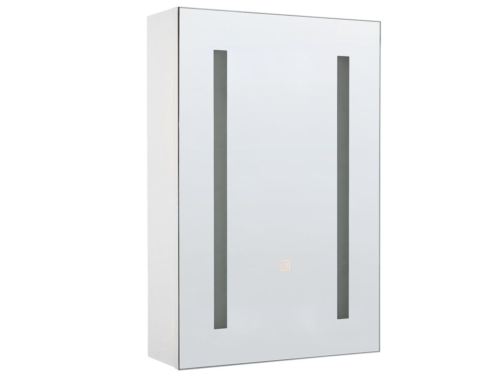 Szafka łazienkowa wisząca z lustrem LED CAMERON 40 cm 60 cm Biały
