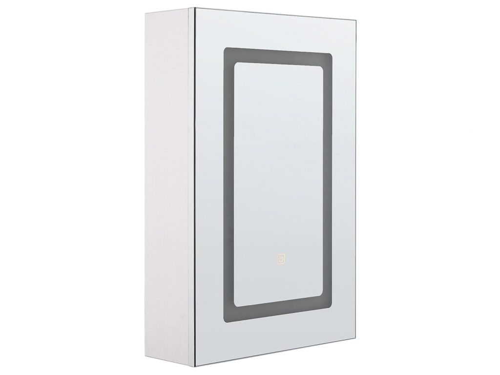 Szafka łazienkowa wisząca z lustrem LED CONDOR 40 cm 60 cm Biały