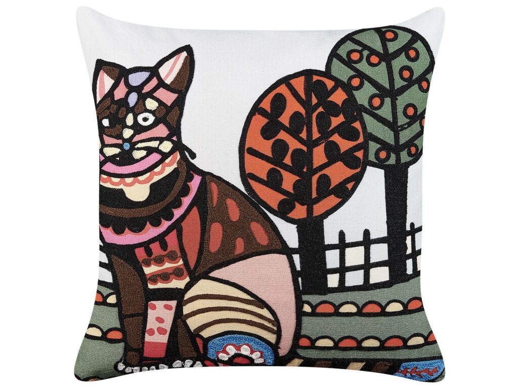 Poduszka dekoracyjna MEHSANA Boucle 50 x 50 cm Kolorowy Wzór zwierzęcy
