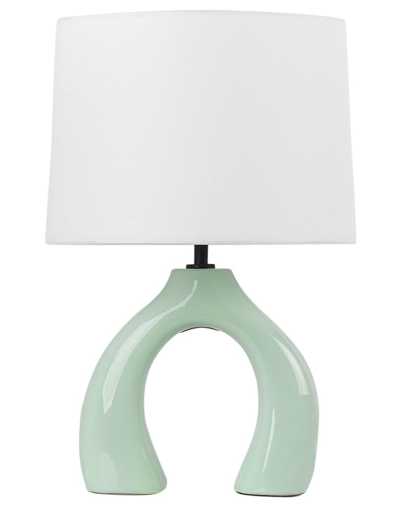 Lampa stołowa ABBIE Ceramika Jasnozielony