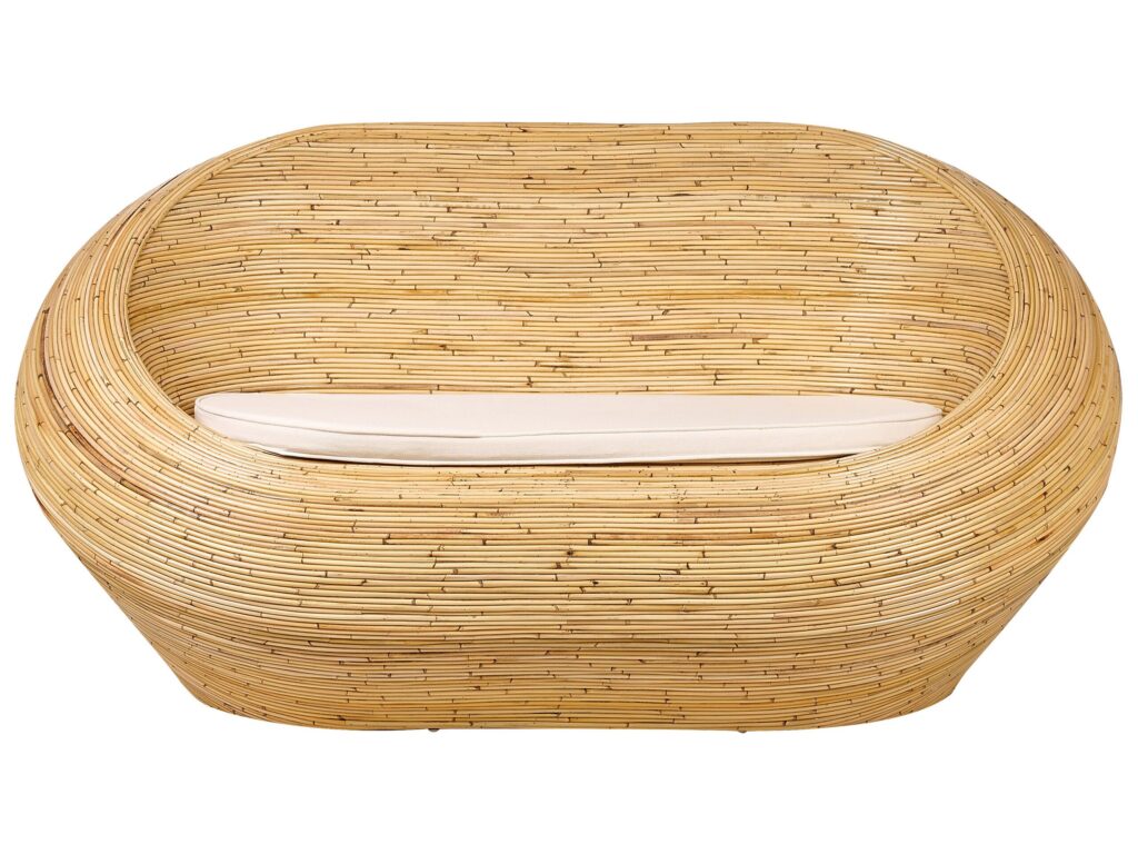 Sofa ogrodowa dla 2 osób MAIORI Rattan Naturalny
