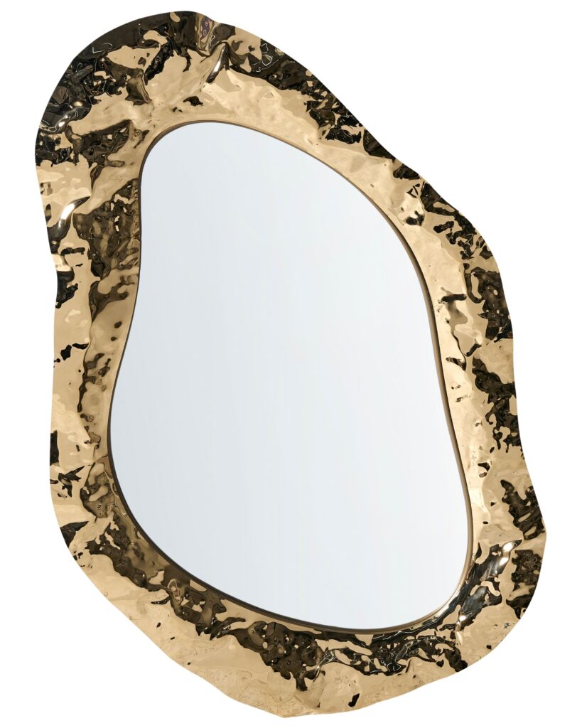 Lustro ścienne JOSSIGNY 52 cm 79 cm Złoty