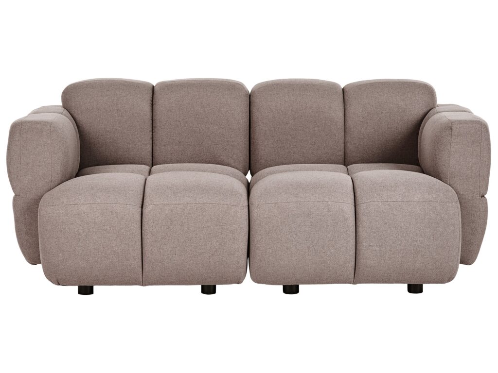 Sofa modułowa dla 2 osób MAKSABERG Beżowoszary